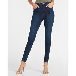 Express High Rise Dark Wash Supersoft Skinny Jeans Color: Dark Wash 16 Regular